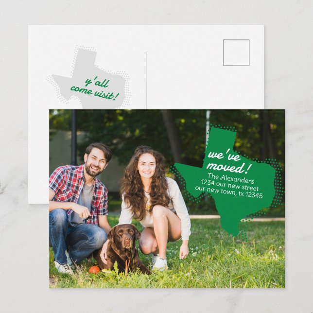 Postal Verde que nos hemos mudado - Tejas montadas movién (Anverso / Reverso)