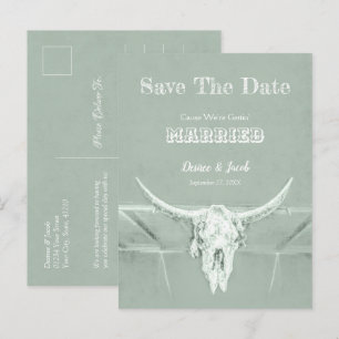 Postal Verde Sabio Rústico Blanco Occidental Antiguo Desg