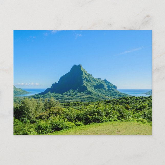 Postal verde tropical Moorea (Anverso)