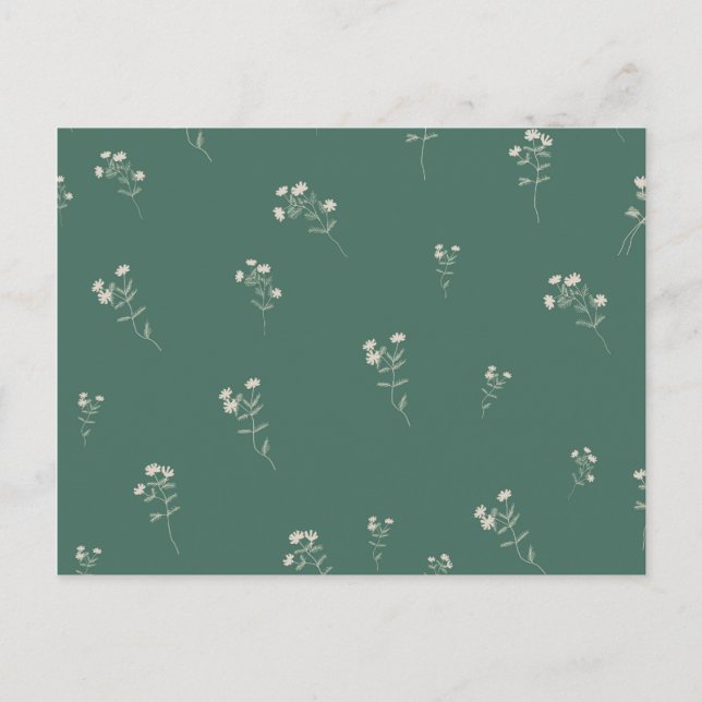 Postal verde y blanco Personalizable (Anverso)