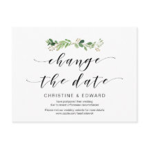 Verdor moderno, cambio de fecha, pospuesto