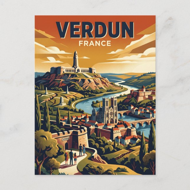 Postal Verdún, Francia Francia (Anverso)