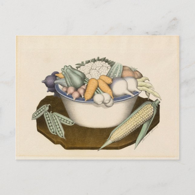 Postal Verduras de Grant Wood (Anverso)