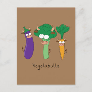 Postal Verduras divertidas Personalizados niños