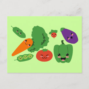 Postal Verduras felices