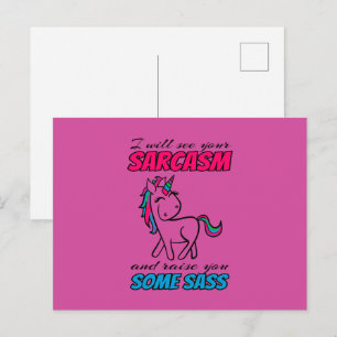 Postal Veré Tu Sarcasmo Y Te Subiré La Apuesta Con Un Poc