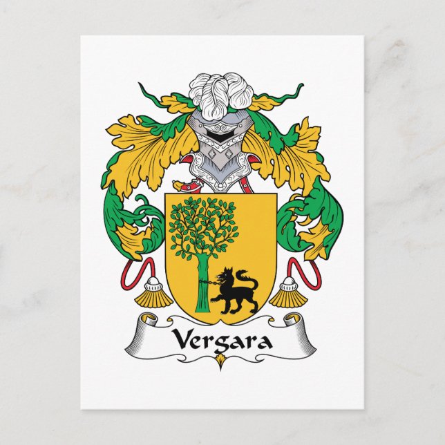 Postal Vergara Family Crest (Anverso)