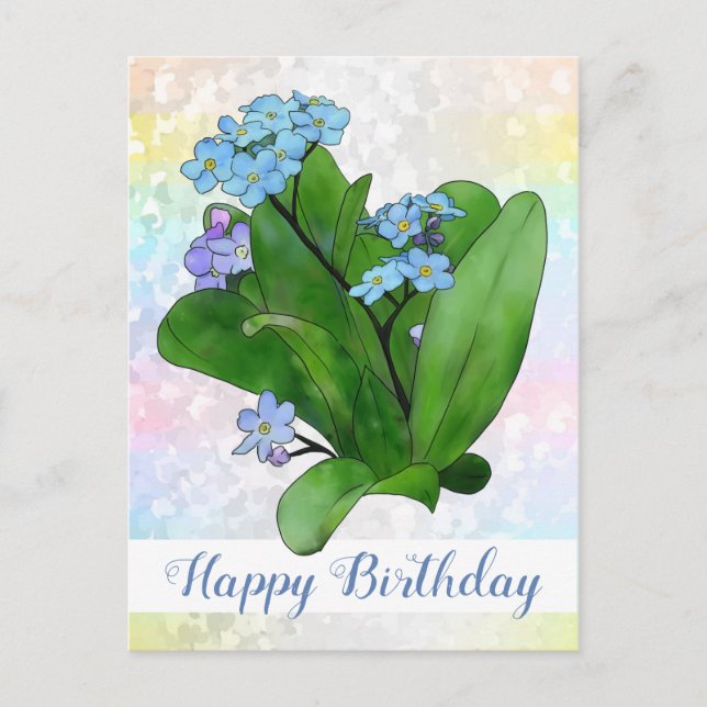 Postal Vergissmeinicht (Anverso)