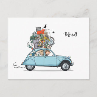 Postal Verhuiskaart Citroen Eend
