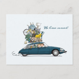 Postal Verhuiskaart Citroen Snoek blauw