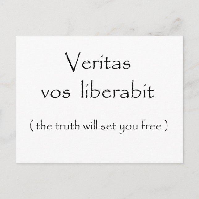 Postal Veritas vos liberabit-postales (Anverso)
