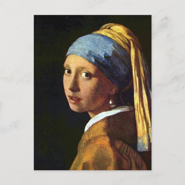 Postal Vermeer - Chica con la Perla (Anverso)