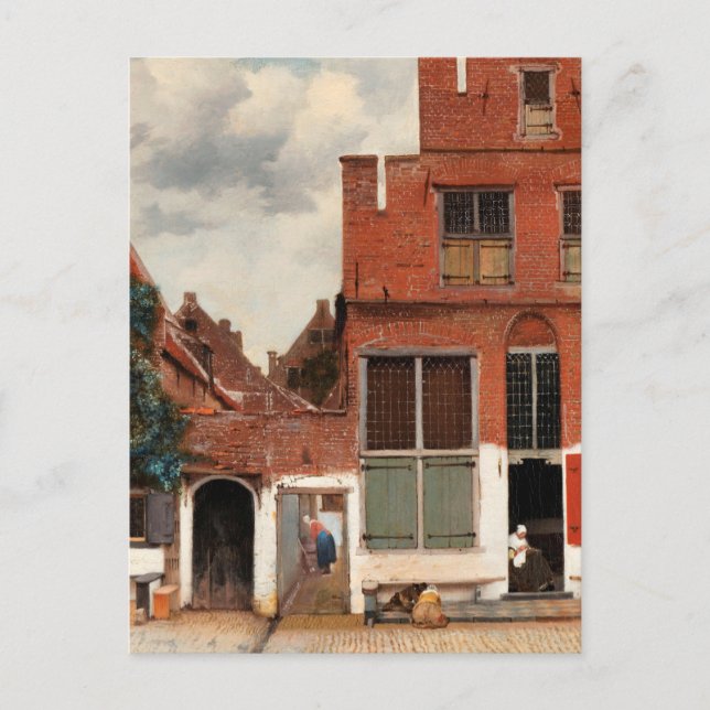 Postal Vermeer - La calle pequeña (Anverso)