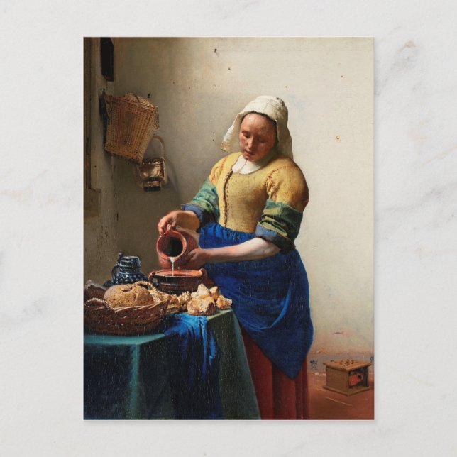 Postal Vermeer - La Milkmaid (Anverso)
