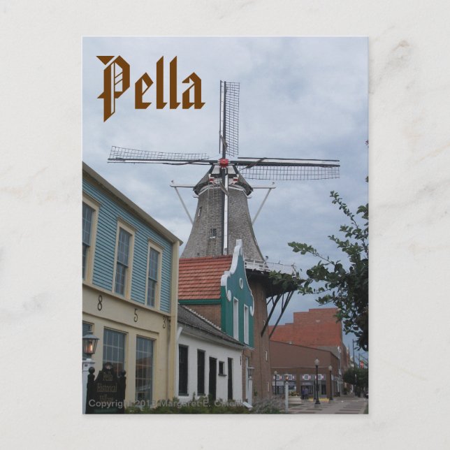 Postal Vermeer Windmill, Villa Histórica De Pella, Iowa (Anverso)