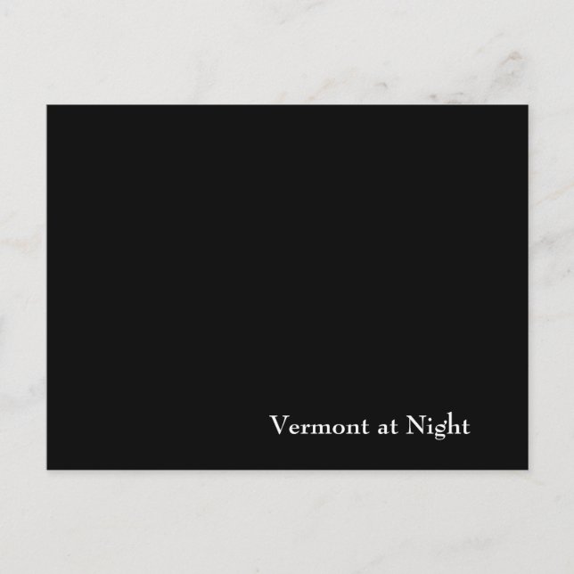 Postal Vermont de noche (Anverso)