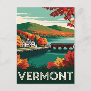 Postal Vermont EE. UU. Green Mountains y Viajes por Nueva