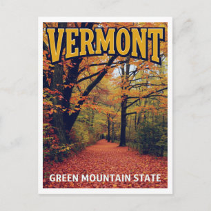 Postal Vermont Estado de la Montaña Verde