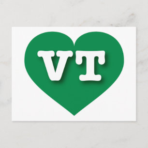 Postal Vermont Green Heart - Amo la VT