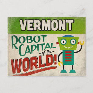 Postal Vermont Robot - Gracioso Vintage