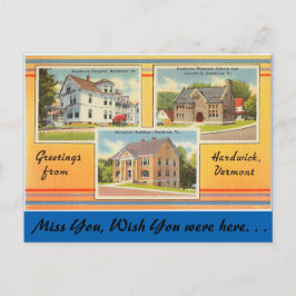 Postal Vermont, saludos de Hardwick