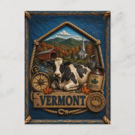 Postal Vermont Viajes Antiguos