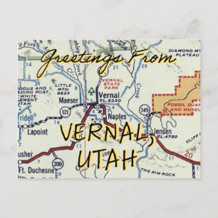 Postal Vernal Utah Postcard