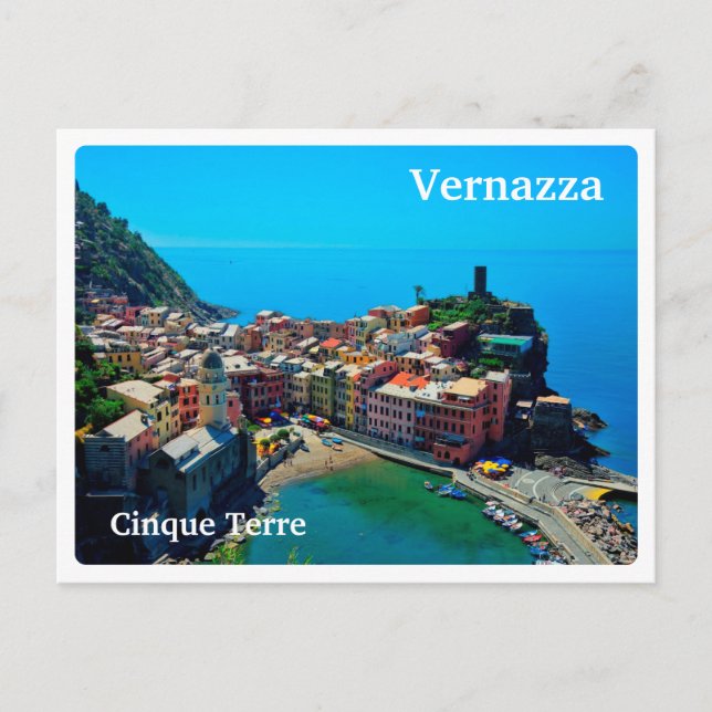 Postal VERNAZA - Cinque Terre - Liguria - PANORAMA - (Anverso)