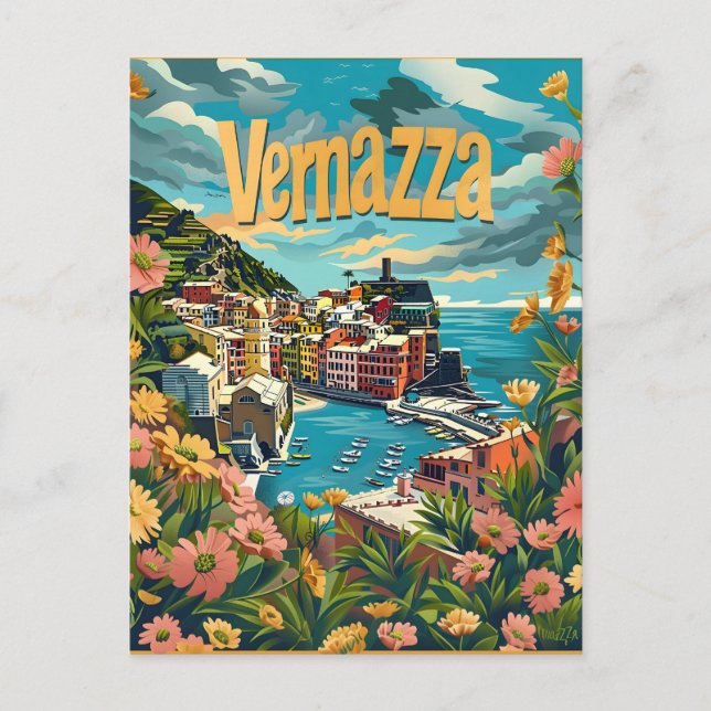 Postal Vernazza Cinque Terre Italia (Anverso)