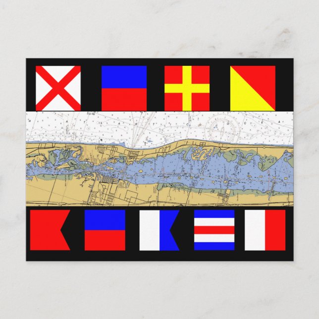 Postal Vero Beach, banderas de señalización de gráfico ná (Anverso)