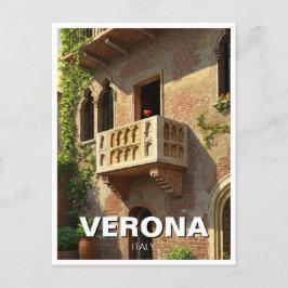 Postal Verona Balcony Italia Travel