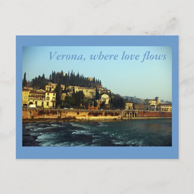 Postal Verona, donde fluye el amor (Anverso)