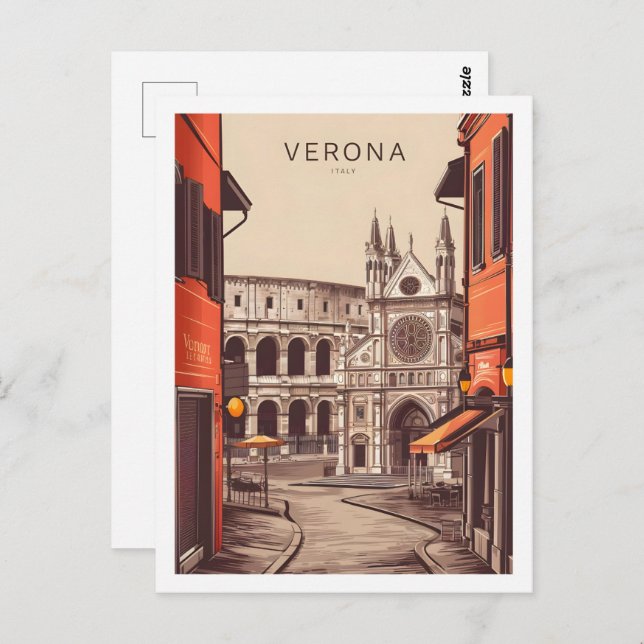 Postal Verona Italia Famoso lugar de viaje (Anverso / Reverso)