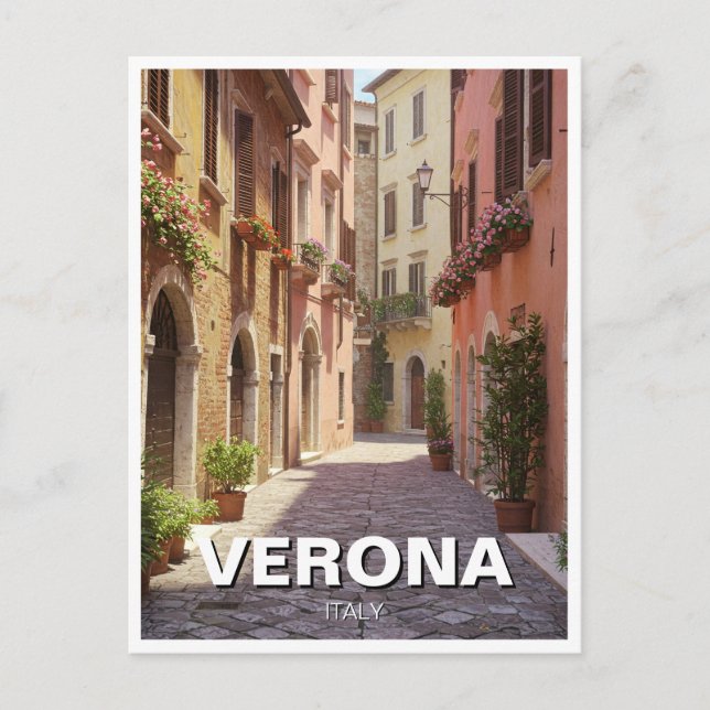 Postal Verona Italia Travel (Anverso)