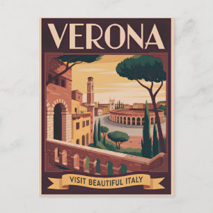 Postal Verona Italia vintage