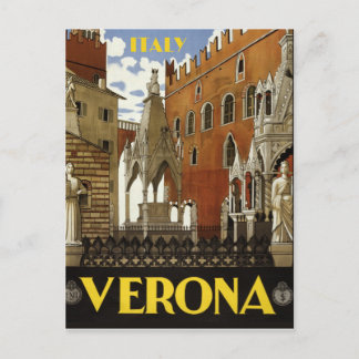 POSTAL VERONA ITALIA VINTAGE TRAVEL POSTCARD