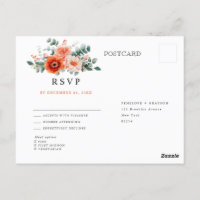 Verona Sunset Bright Naranja Floral Moderna RSVP