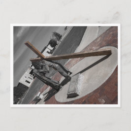 Postal Verónica limpia la cara de Jesús