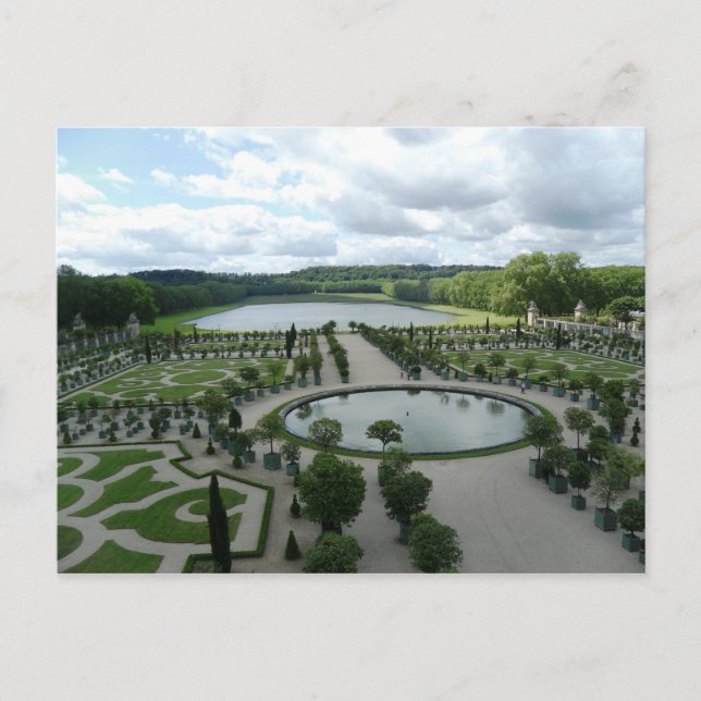 Postal Versailles Gardens Pools Orangerie France PostCard (Anverso)