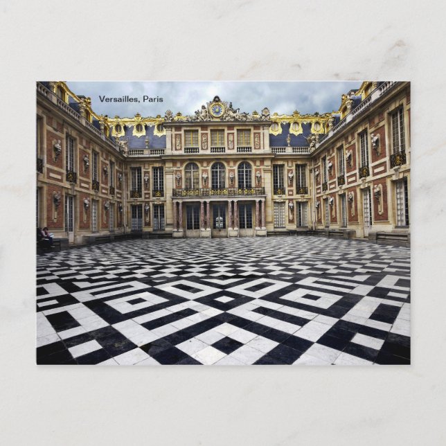 Postal Versalle en París (Anverso)