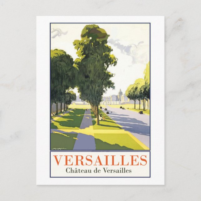Postal Versalles, el parque y el castillo (Anverso)