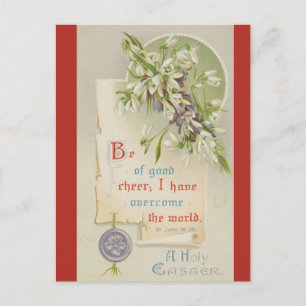 Postal Versículo Bíblico Antiguo Anímate Pascua