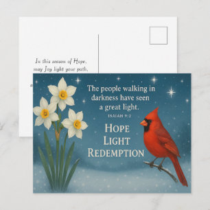 Postal Versículo de la Biblia de diciembre Esperanza Aleg