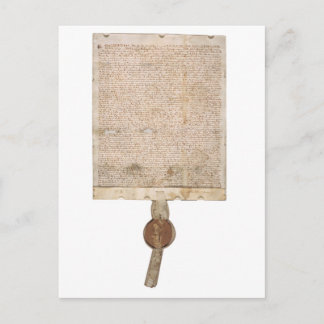 Postal Versión de la carta magna 1297 con sello