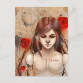 Postal Versión sintética de Beauty Red