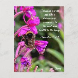 Postal Verso de la Biblia Bumble Bee - Postcard