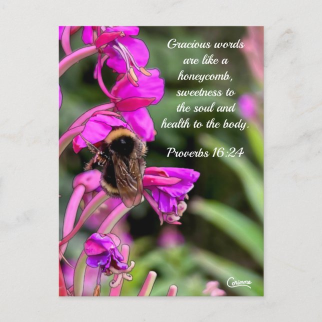 Postal Verso de la Biblia Bumble Bee - Postcard (Anverso)