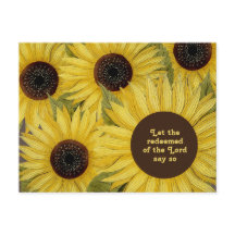 Verso de la Biblia Cristiana Girasoles Amarillos R
