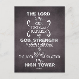 Postal Verso de la Biblia de los Salmos: Rock and High To