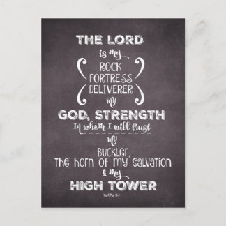 Postal Verso de la Biblia de los Salmos: Rock and High To
